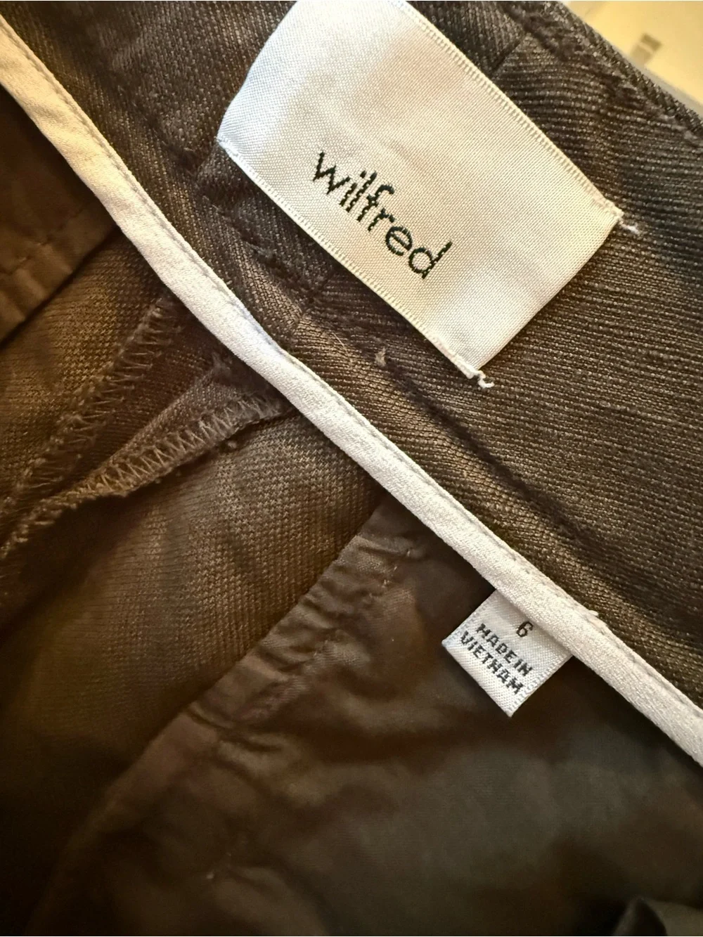 Wilfred by Aritzia High-Rise Linen Blend Pants | Size 6